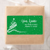 Weihnachtsbaum und Schneefall-Rücksendeadresse (Insitu)