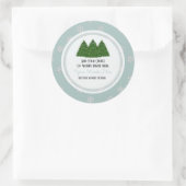 Weihnachtsbaum und Schneeflocke Runder Aufkleber (Tasche)