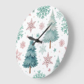 Weihnachtsbaum und Schneeflocke Uhr (Winkel)