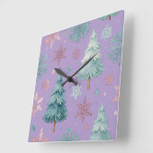 Weihnachtsbaum und Schneeflocke Uhr (Winkel)