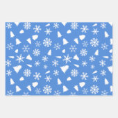 Weihnachtsbaum und Schneeflocken Geschenkpapier Set (Vorderseite 3)