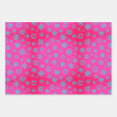 Weihnachtsbaum und Schneeflocken Geschenkpapier Set (Vorderseite 2)