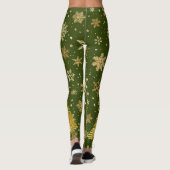 Weihnachtsbaum und Schneeflocken Leggings (Rückseite)