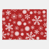 Weihnachtsbaum und Schneeflocken Rot - Strumpf Geschenkpapier Set (Vorderseite 2)