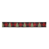 Weihnachtsbaum und Schneeflocken Satin Ribbon Satinband (Vorderseite)