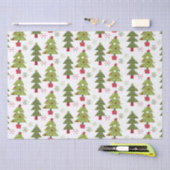 Weihnachtsbaum und Schneeflocken Seidenpapier (Handwerk)