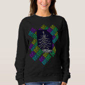 Weihnachtsbaum und Schneeflocken Sweatshirt (Vorderseite)