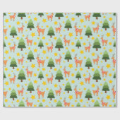 Weihnachtsbaum und Sterne der Weihnachtsreinigung Geschenkpapier (Flach)