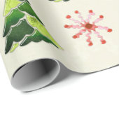 Weihnachtsbaum und Strumpf Whimsey Geschenkpapier (Rolleneckpunkt)