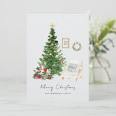 Weihnachtsbaum und Stuhl Weihnachten (Stehend Vorderseite)