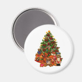 Weihnachtsbaum und Teddy Bears Magnet (Vorderseite/Rückseite)