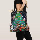 Weihnachtsbaum und Trimming Tote Tasche (Von Nahem)