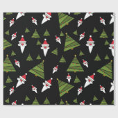Weihnachtsbaum und Weihnachtsbaum anpassen, Geschenkpapier (Flach)