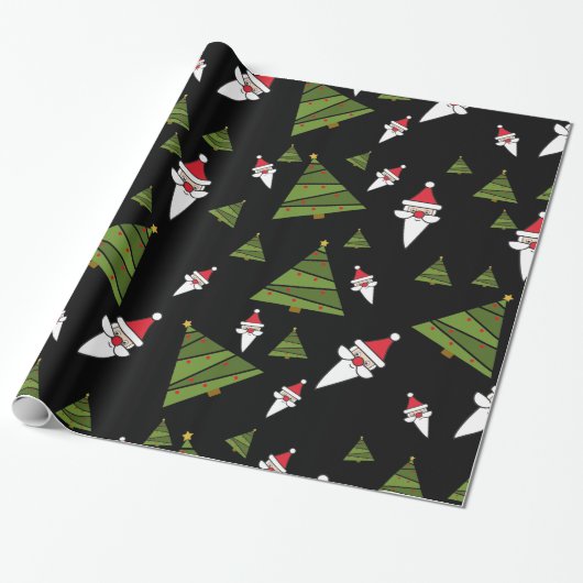 Weihnachtsbaum und Weihnachtsbaum anpassen, Geschenkpapier (Ungerollt)