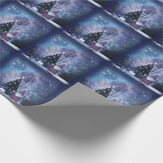 Weihnachtsbaum und Weihnachtsbaum Geschenkpapier (Ecke)