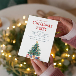 Weihnachtsbaum und Weihnachtsfeier Party Einladung