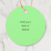 Weihnachtsbaum und Weihnachtsgrün Geschenkanhänger (Rückseite)