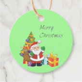 Weihnachtsbaum und Weihnachtsgrün Geschenkanhänger (Vorderseite)