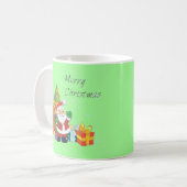 Weihnachtsbaum und Weihnachtsgrün Kaffeetasse (Vorderseite Links)