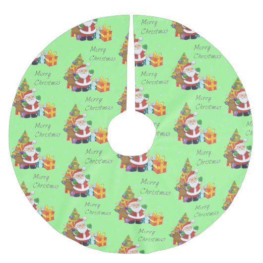 Weihnachtsbaum und Weihnachtsgrün Polyester Weihnachtsbaumdecke (Vorderseite)