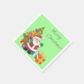 Weihnachtsbaum und Weihnachtsgrün Serviette (Ecke)