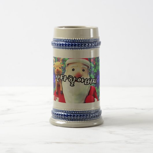 Weihnachtsbaum und Weihnachtsmann. Bierglas (Mittel)