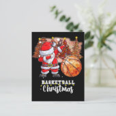 Weihnachtsbaum und Weihnachtsmann Feiertagspostkarte (Stehend Vorderseite)