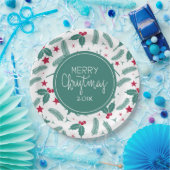 Weihnachtsbaum und Weihnachtswildmuster Pappteller (Party)