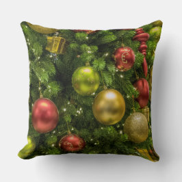 Weihnachtsbaum und Zierwürfelkissen Kissen