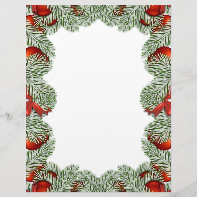 Weihnachtsbaum und Zwiebel Briefbogen (Vorderseite)