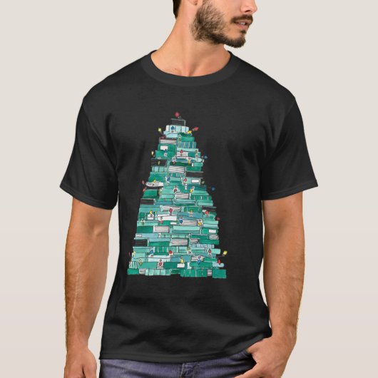 Weihnachtsbaum und Zwiebelleuchten T-Shirt (Vorderseite)