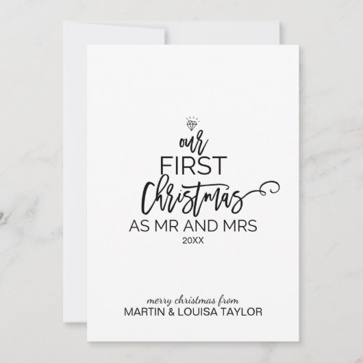 Weihnachtsbaum Unsere ersten Weihnachten als Mr. u (Vorderseite)