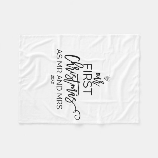 Weihnachtsbaum Unsere ersten Weihnachten als Mr. u Fleecedecke (Vorderseite (Horizontal))