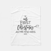 Weihnachtsbaum Unsere ersten Weihnachten als Mr. u Fleecedecke (Vorderseite)