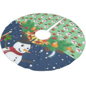 Weihnachtsbaum-Unterlage Polyester Weihnachtsbaumdecke (Schrägansicht)