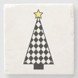 Weihnachtsbaum-Untersetzer an der Tafel Steinuntersetzer