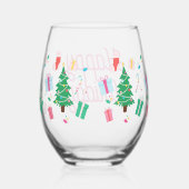 Weihnachtsbaum-Urlaub Weinglas Ohne Stiel (Rechts)