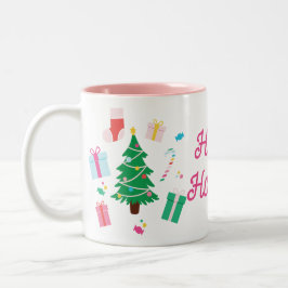 Weihnachtsbaum-Urlaub Zweifarbige Tasse