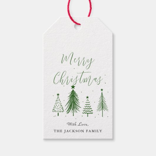 Weihnachtsbaum Vector Frohe Weihnachten Geschenkanhänger (Vorderseite)