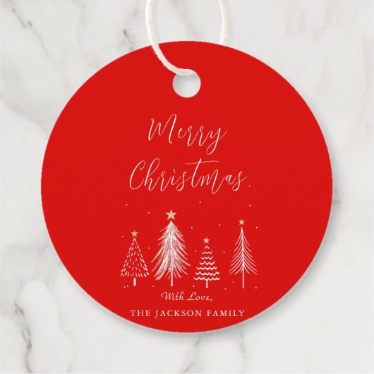 Weihnachtsbaum Vector Frohe Weihnachten Geschenkanhänger (Rückseite)