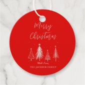 Weihnachtsbaum Vector Frohe Weihnachten Geschenkanhänger (Vorderseite)