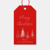 Weihnachtsbaum Vector Frohe Weihnachten Geschenkanhänger (Vorderseite)