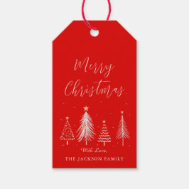 Weihnachtsbaum Vector Frohe Weihnachten Geschenkanhänger