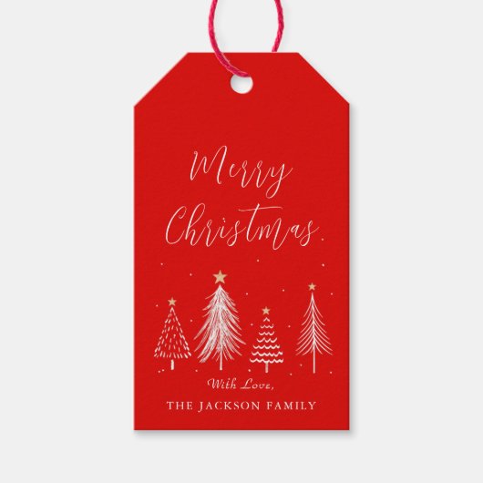 Weihnachtsbaum Vector Frohe Weihnachten Geschenkanhänger (Vorderseite)