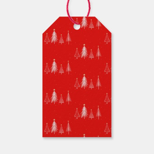 Weihnachtsbaum Vector Frohe Weihnachten Geschenkanhänger (Rückseite)