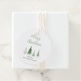 Weihnachtsbaum Vector Frohe Weihnachten Geschenkanhänger