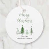 Weihnachtsbaum Vector Frohe Weihnachten Geschenkanhänger (Rückseite)