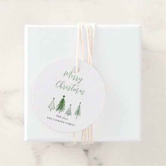 Weihnachtsbaum Vector Frohe Weihnachten Geschenkanhänger (Beispiel)