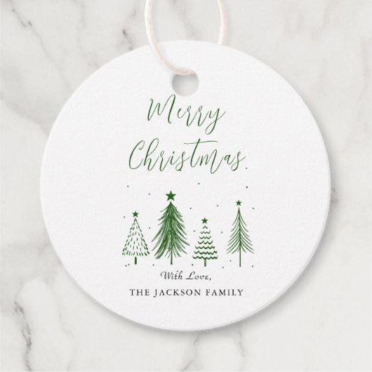 Weihnachtsbaum Vector Frohe Weihnachten Geschenkanhänger (Vorderseite)