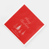 Weihnachtsbaum Vector Frohe Weihnachten Serviette (Ecke)